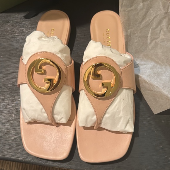 Gucci Thong Leather Malaga Kid-perfect Pink SZ39 - Picture 3 of 6